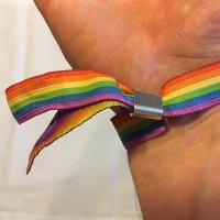 Armband 100% MENSCH Regenbogen (5er-Pack)