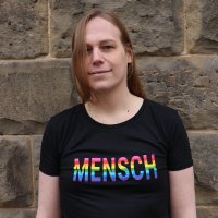 T-Shirt "MENSCH" feminin L grau