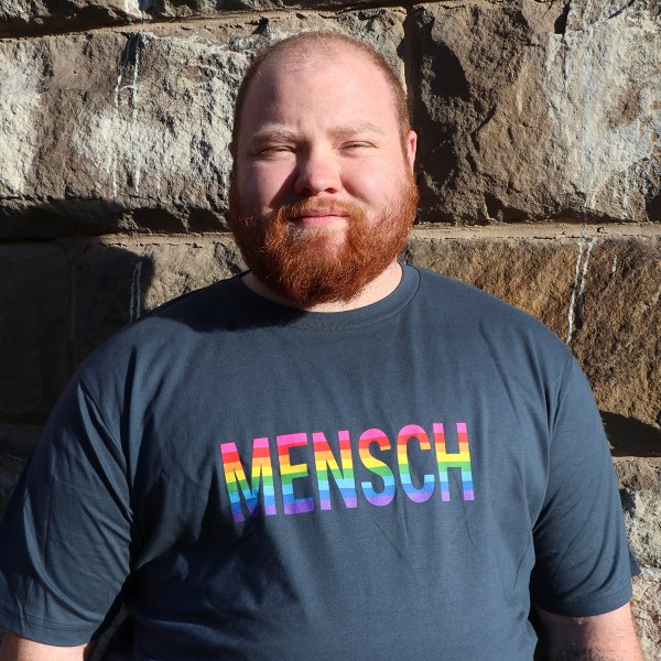 T-Shirt "MENSCH" Digitaldruck feminin XXL dunkelrot