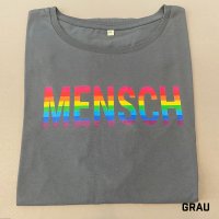 T-Shirt "MENSCH" Digitaldruck feminin XXL dunkelrot