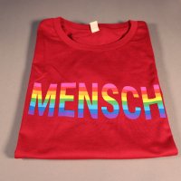 T-Shirt "MENSCH" Digitaldruck feminin XXL dunkelrot