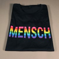 T-Shirt "MENSCH" Digitaldruck feminin XXL dunkelrot