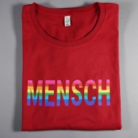 T-Shirt "MENSCH" Digitaldruck maskulin M schwarz