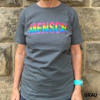 T-Shirt "MENSCH" Digitaldruck maskulin M schwarz